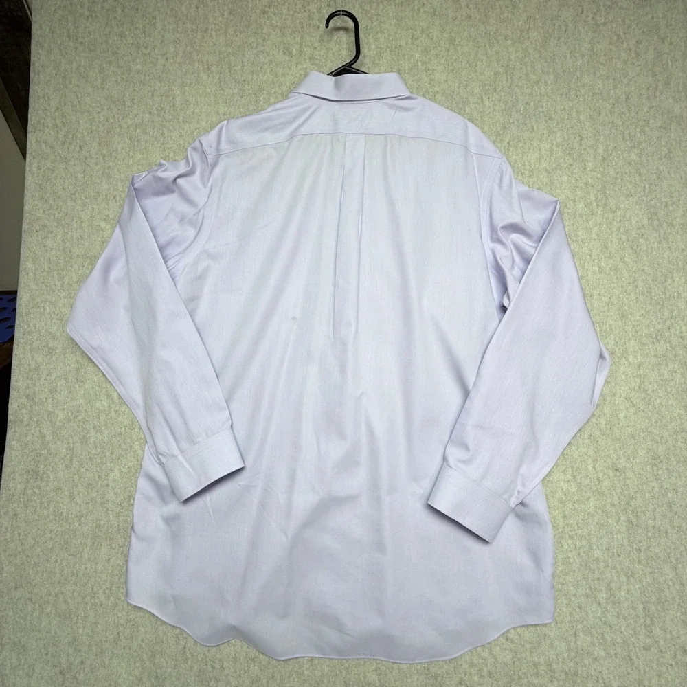 Banana Republic Dress Shirt Mens XXL Tall Purple Non-Iron Classic Fit 2XLT